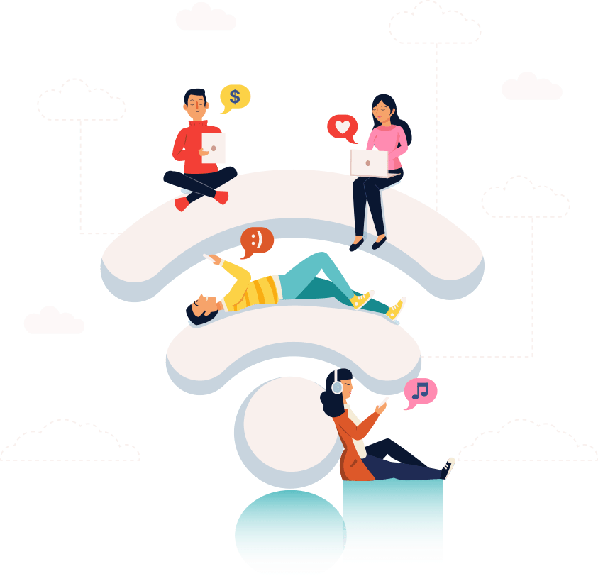 A network partner's connected sites, linked back to one generator