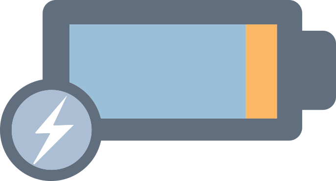 Lithium battery with a charge indicator