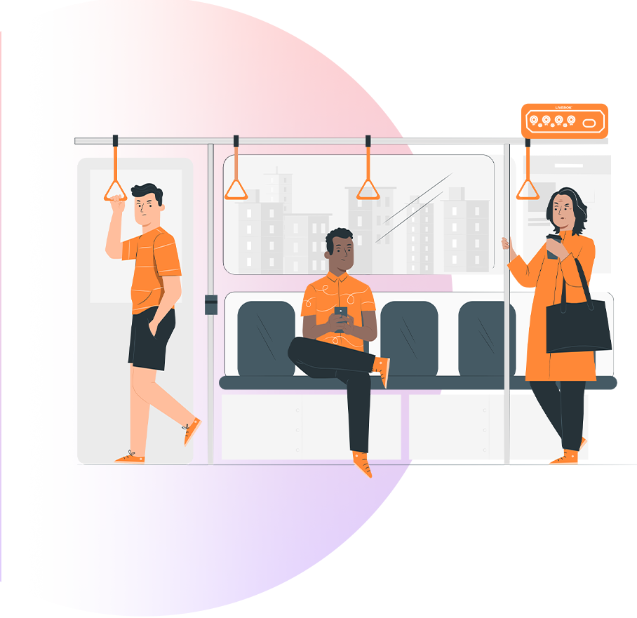 High speed internet on a moving train through 4G and 5G bonding
